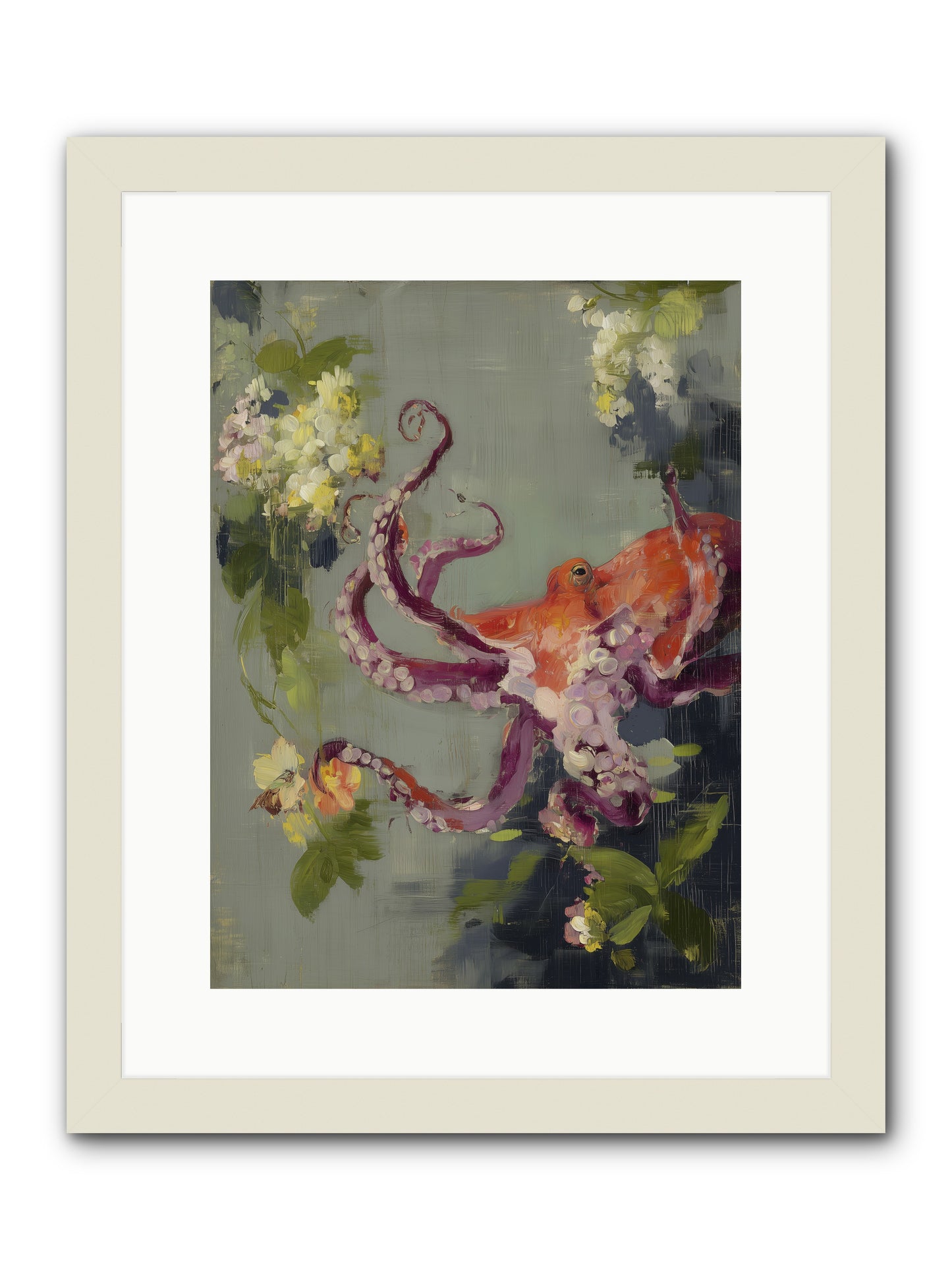 Breath of Movement  -- Framed Print - White 12x16
