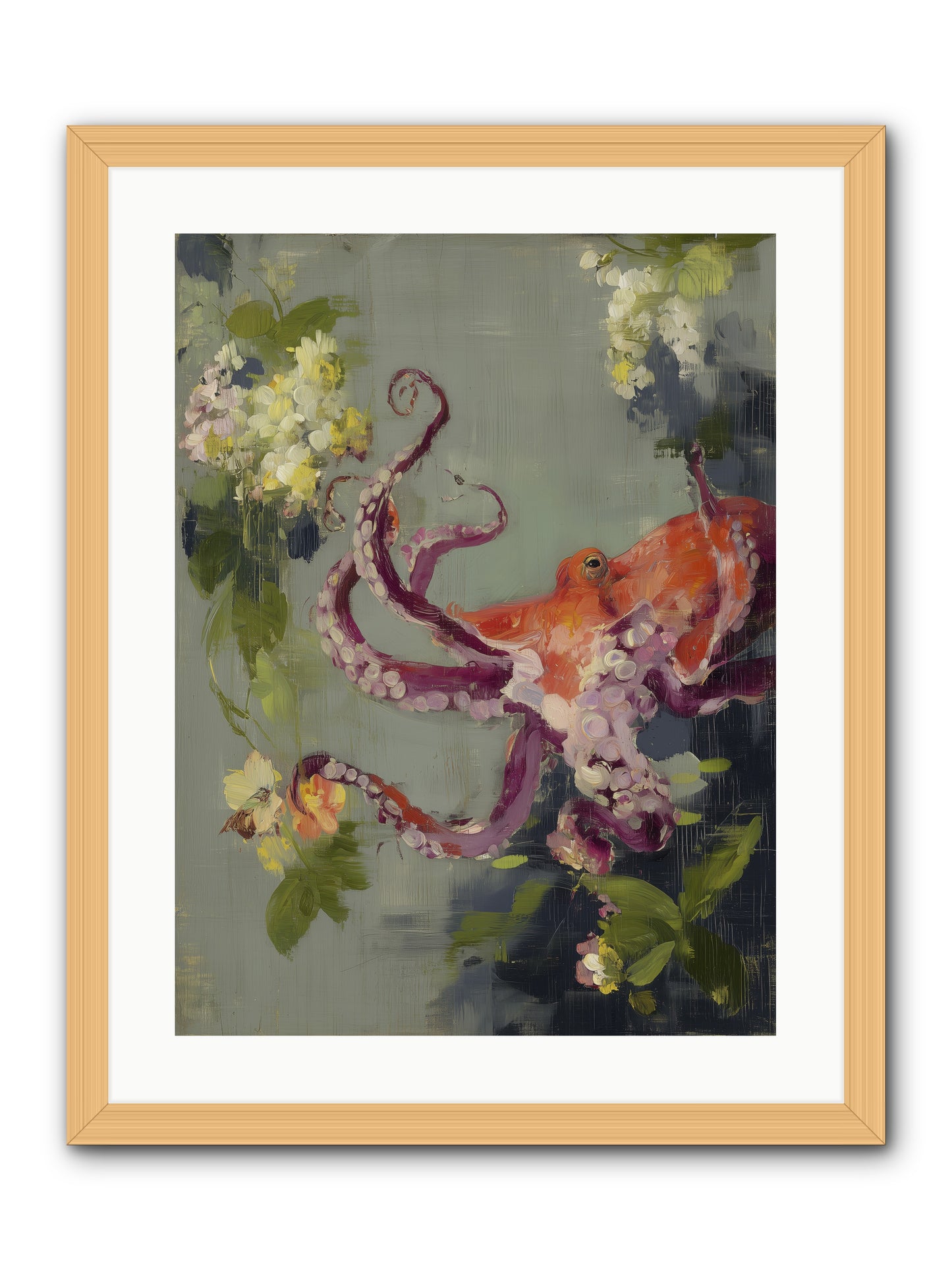 Breath of Movement  -- Framed Print - Natural 18x24
