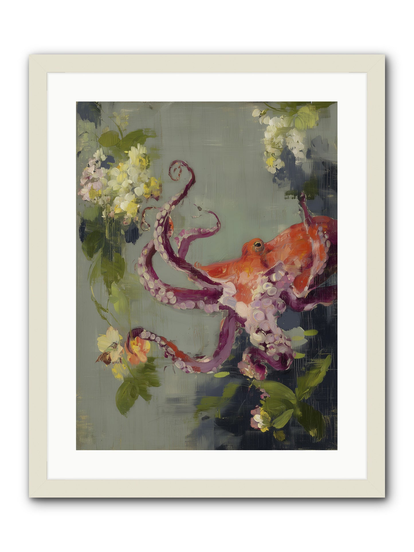 Breath of Movement  -- Framed Print - White 18x24