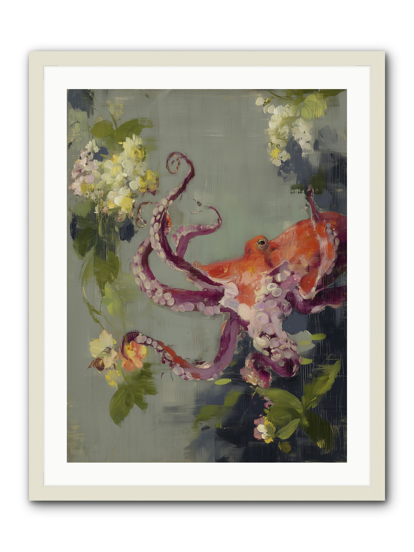 Breath of Movement  -- Framed Print - White 24x32