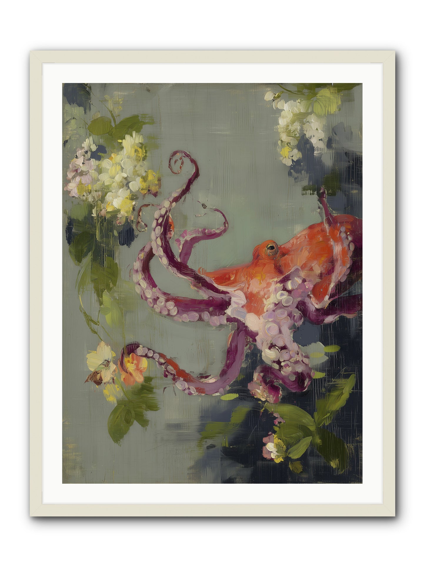 Breath of Movement  -- Framed Print - White 30x40