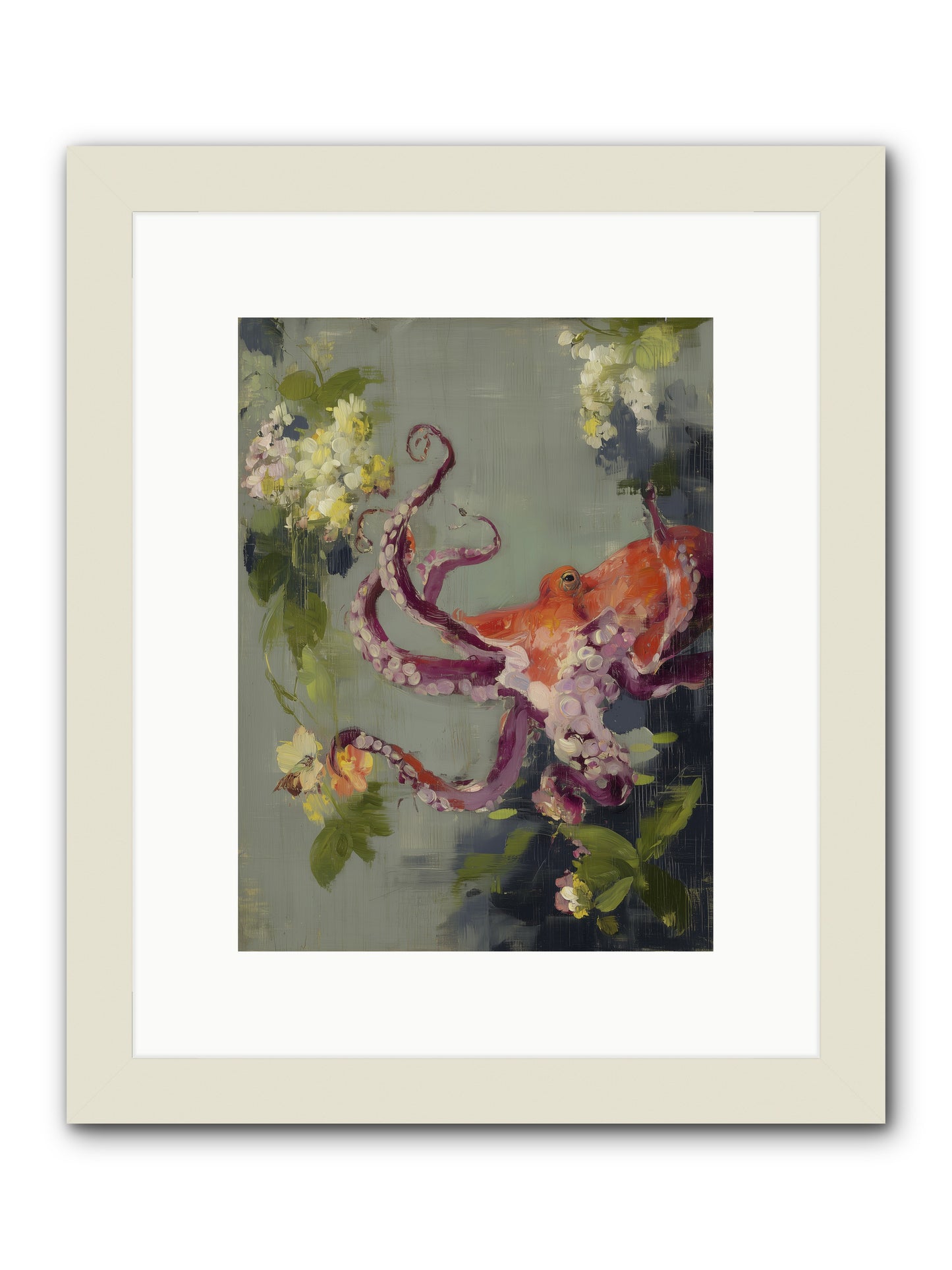 Breath of Movement  -- Framed Print - White 9x12