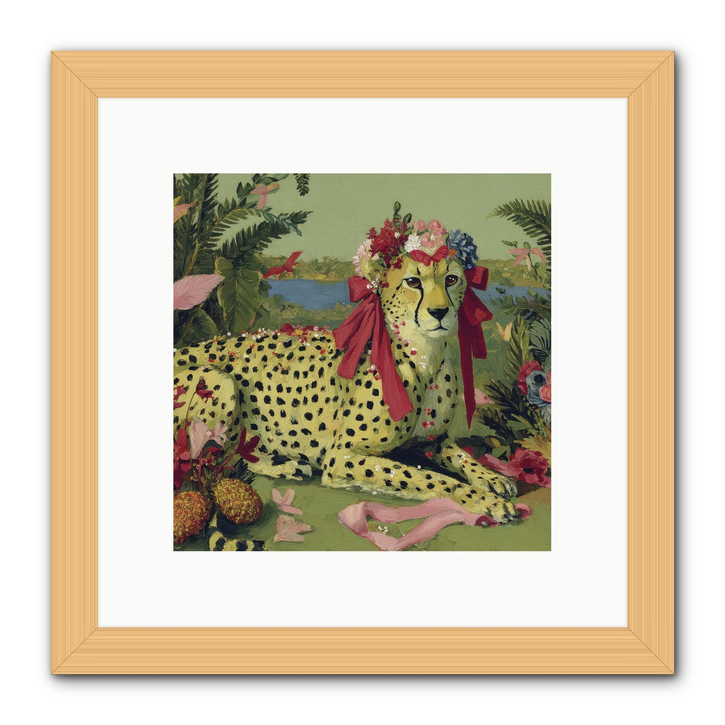 Breath of the Silken Dawn -- Framed Print - Natural 10x10