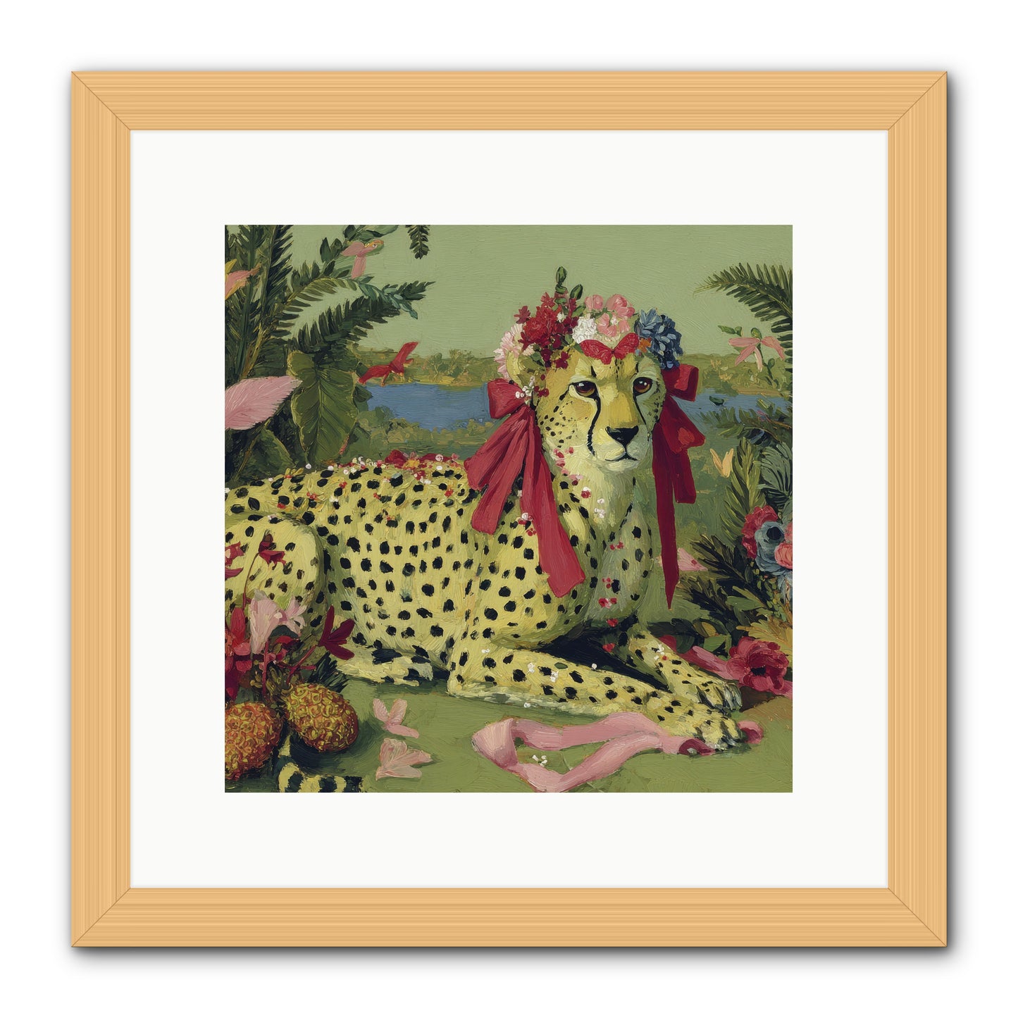 Breath of the Silken Dawn -- Framed Print - Natural 12x12