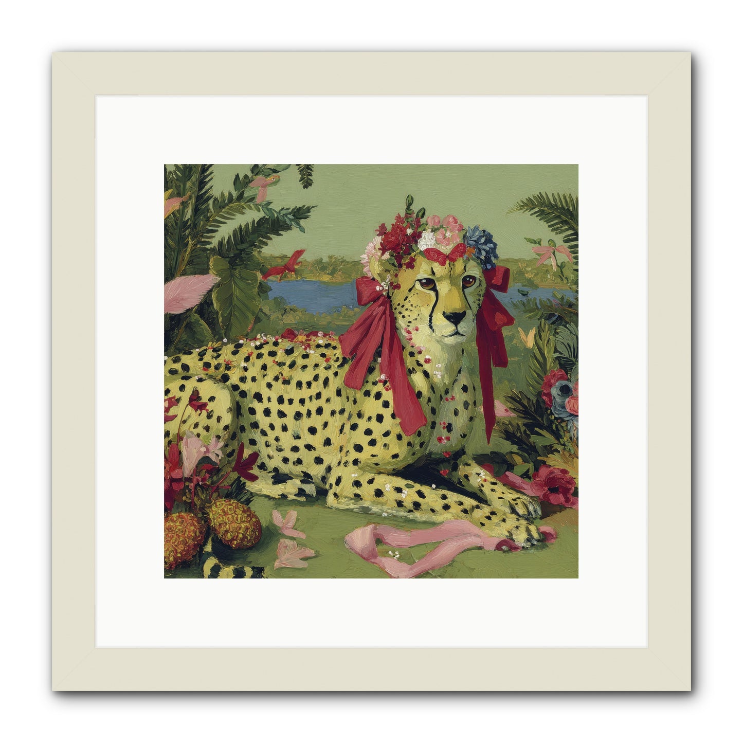 Breath of the Silken Dawn -- Framed Print - White 12x12