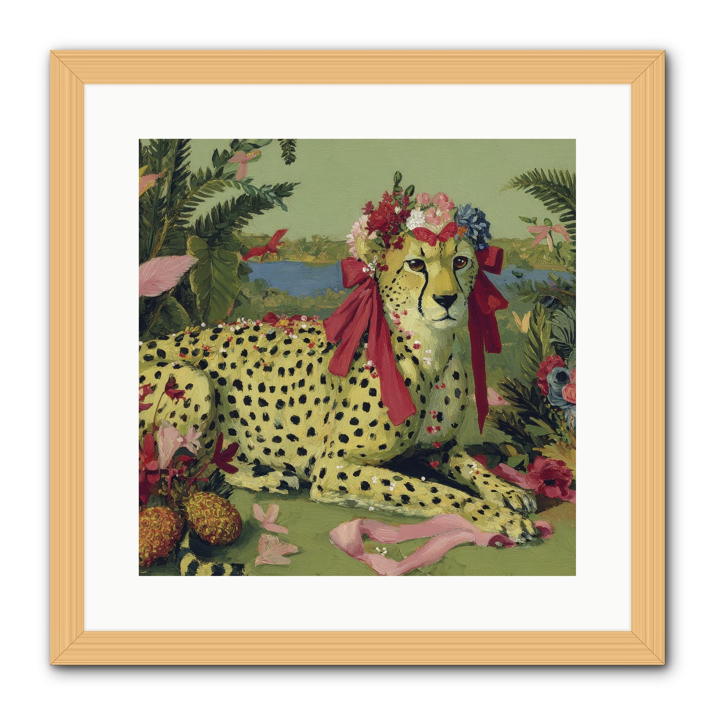 Breath of the Silken Dawn -- Framed Print - Natural 16x16