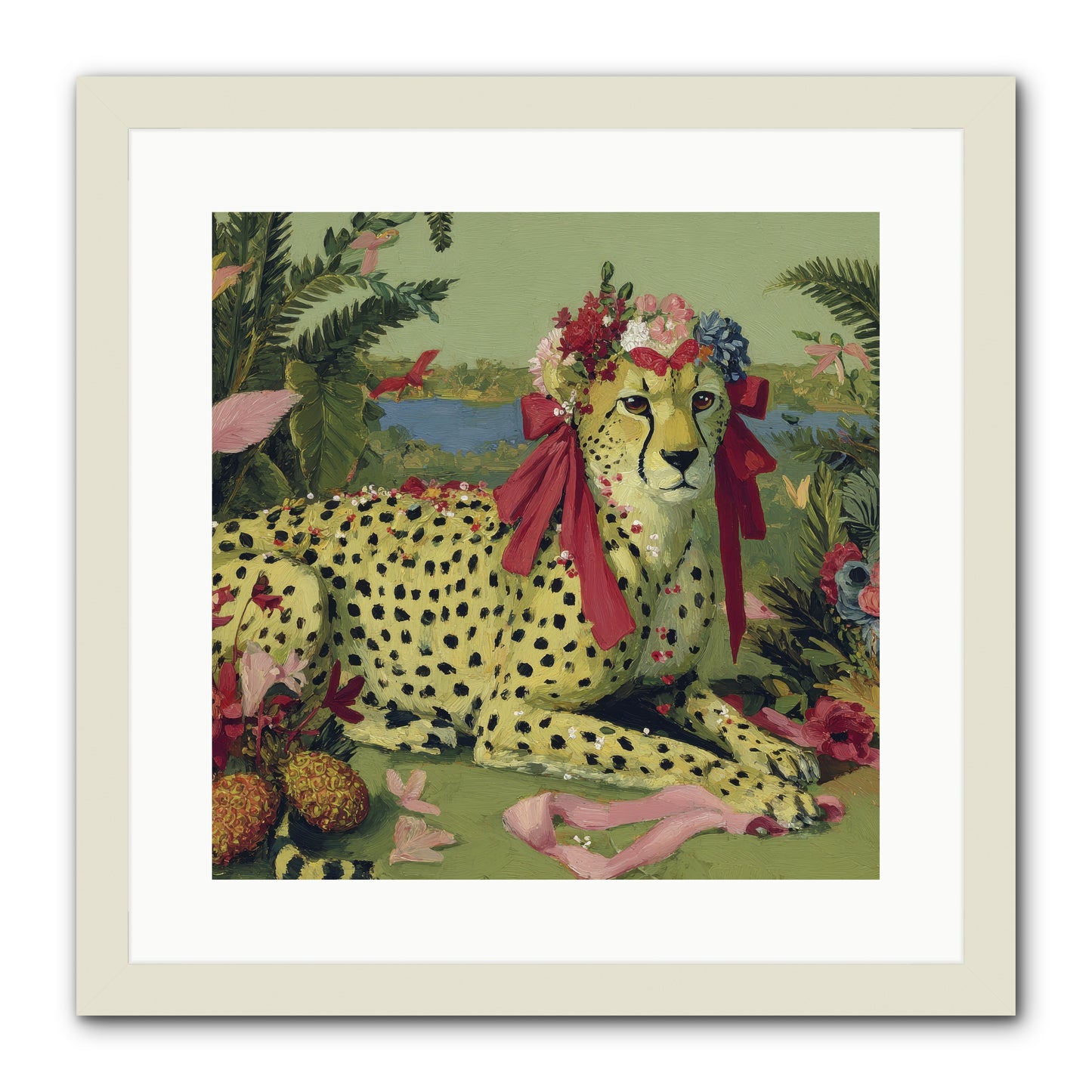 Breath of the Silken Dawn -- Framed Print - White 16x16
