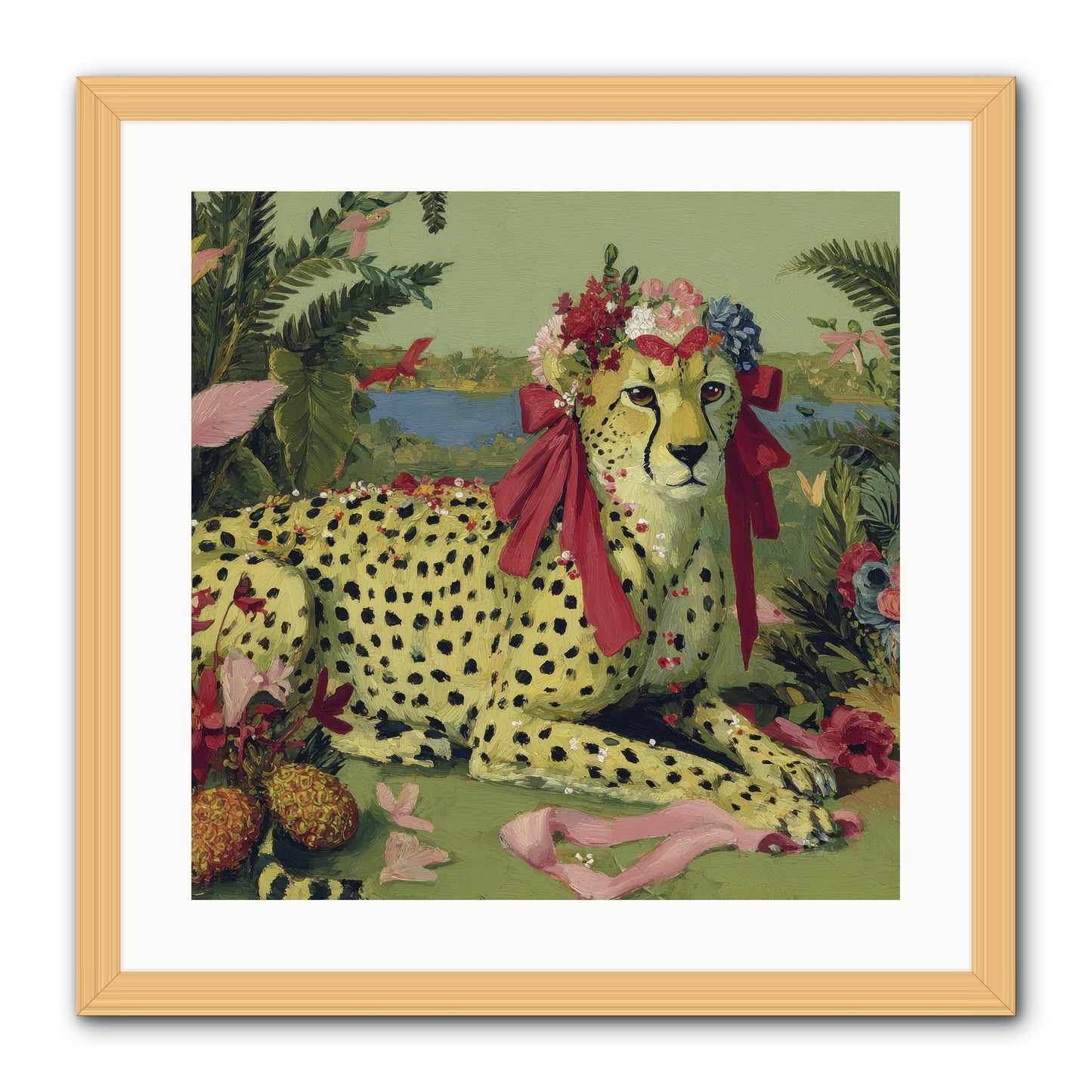 Breath of the Silken Dawn -- Framed Print - Natural 20x20