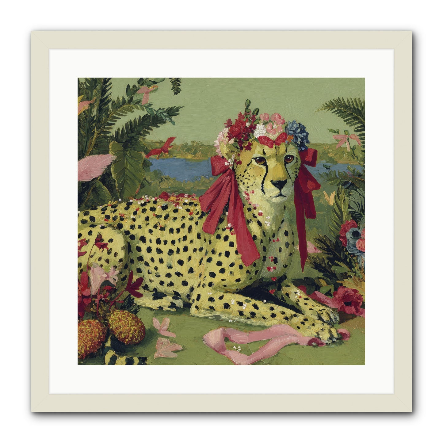 Breath of the Silken Dawn -- Framed Print - White 20x20