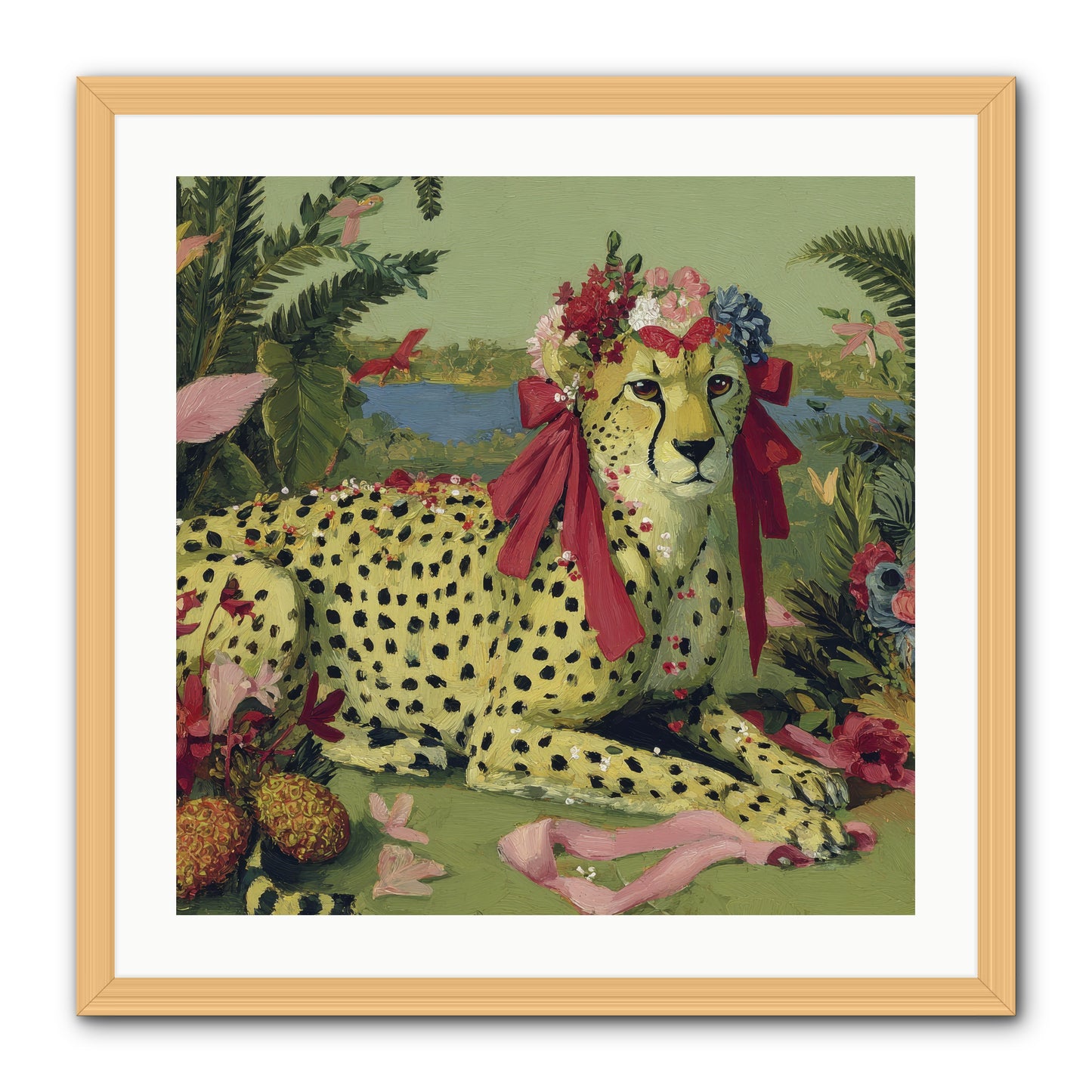 Breath of the Silken Dawn -- Framed Print - Natural 24x24