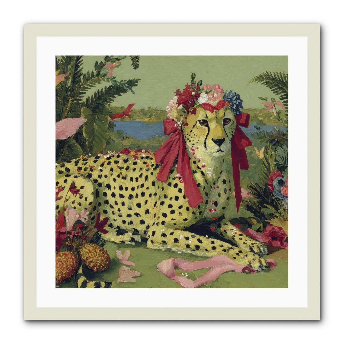 Breath of the Silken Dawn -- Framed Print - White 24x24