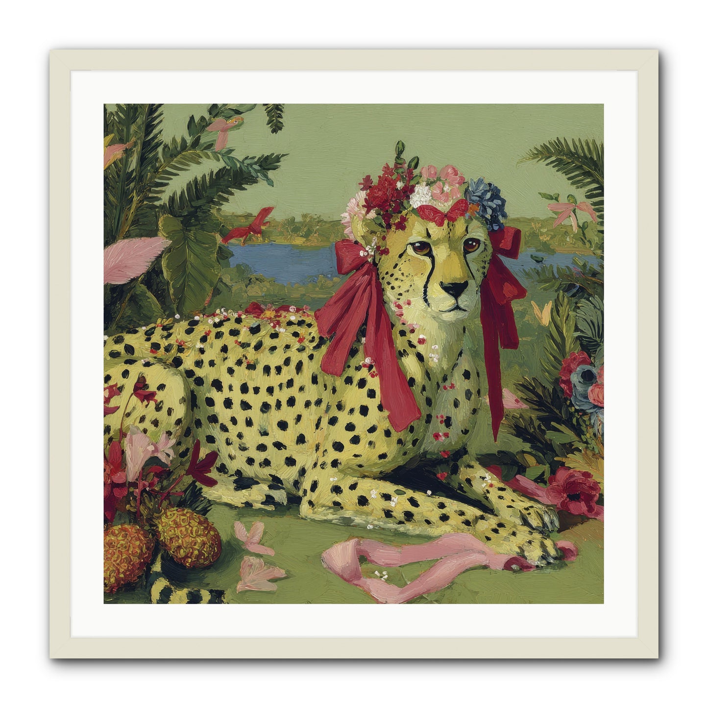 Breath of the Silken Dawn -- Framed Print - White 30x30
