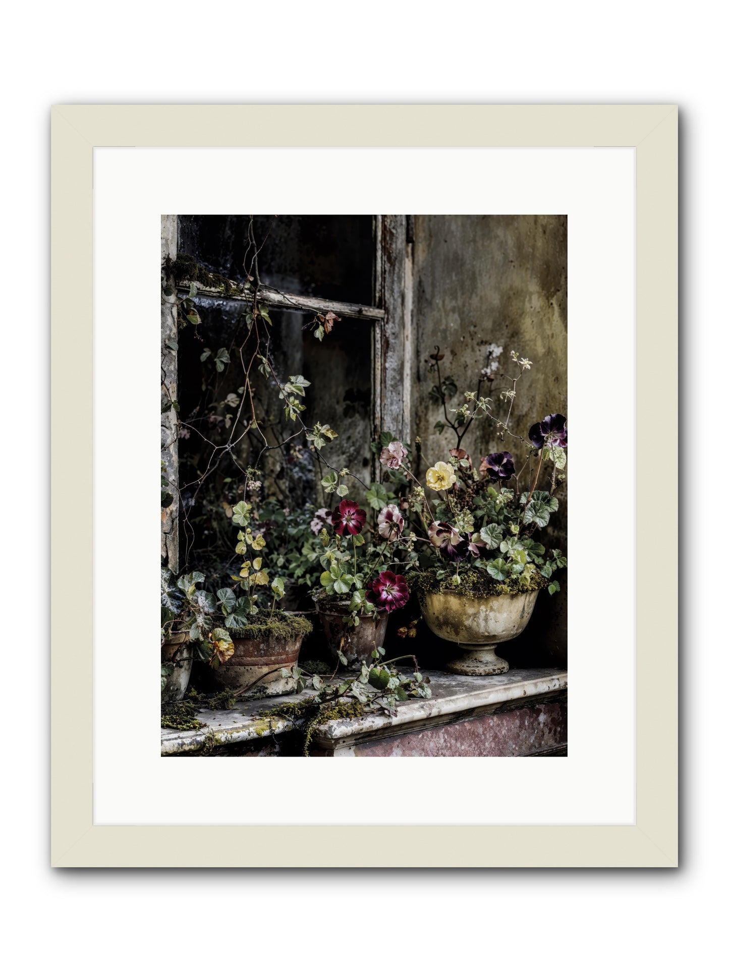 Breathless -- Framed Print - White 12x16