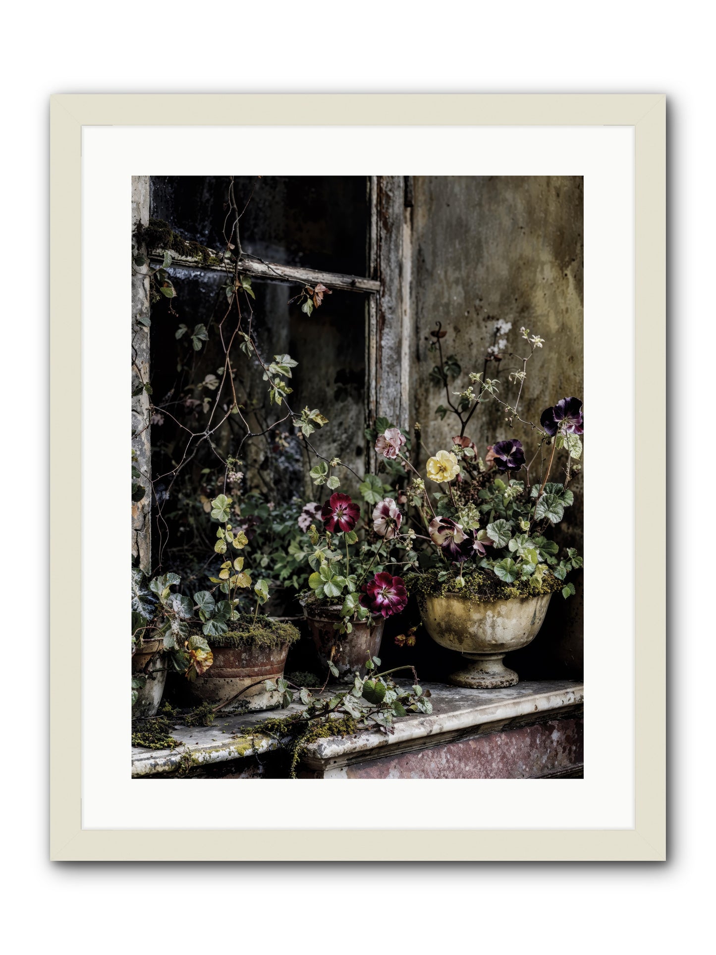 Breathless -- Framed Print - White 18x24