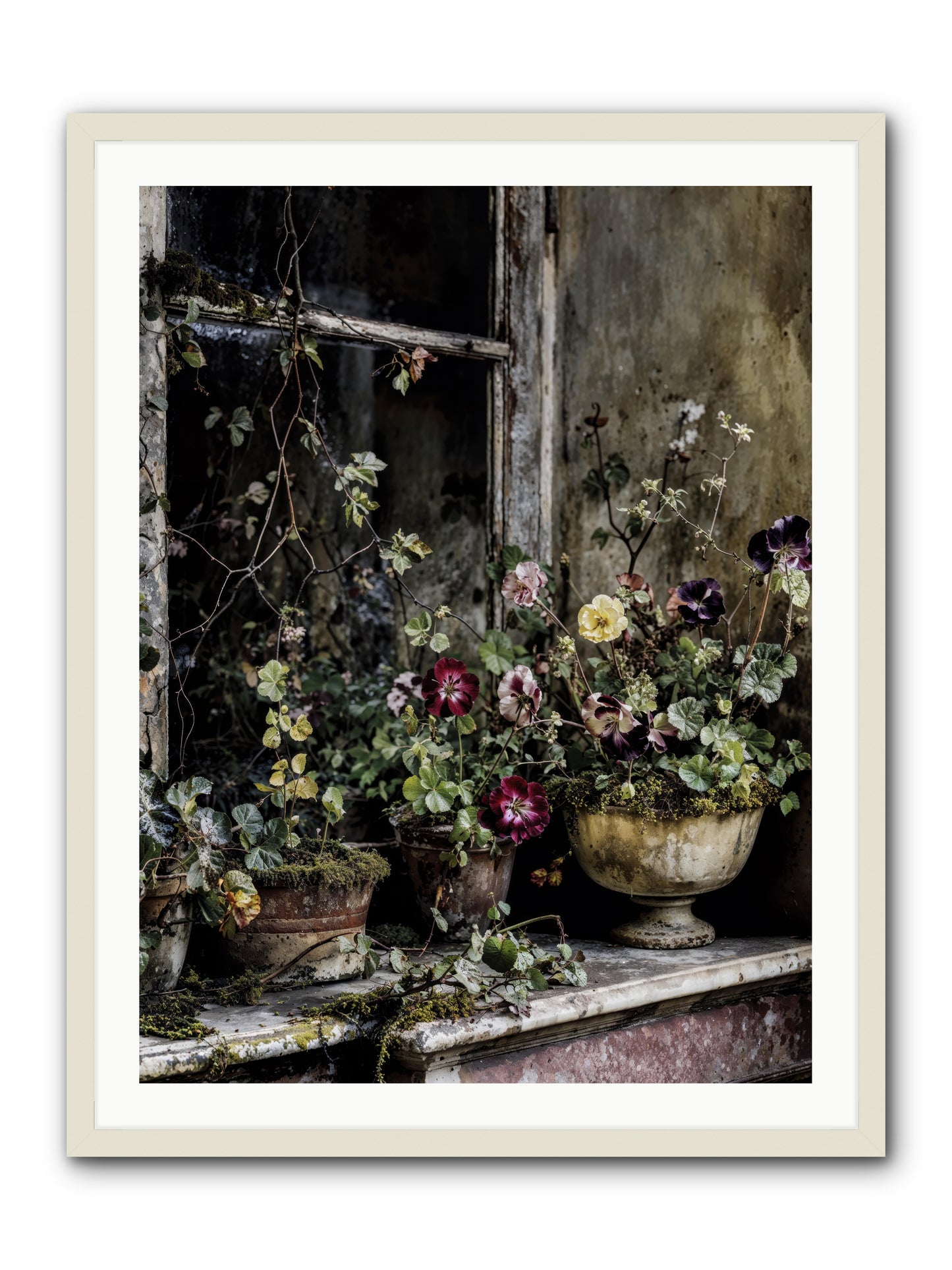 Breathless -- Framed Print - White 30x40