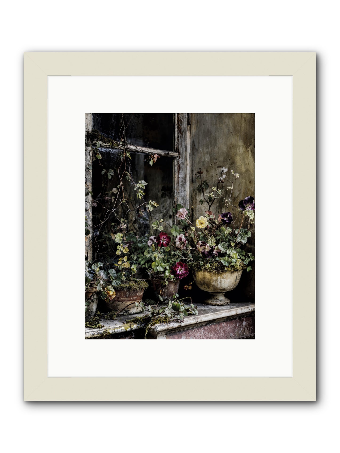 Breathless -- Framed Print - White 9x12