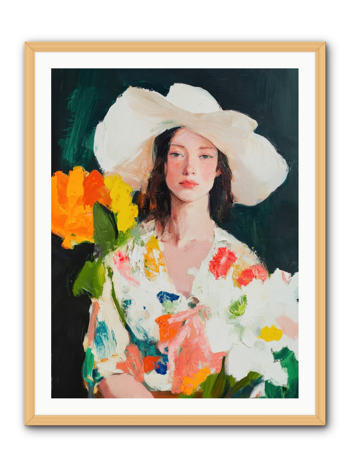 Breathless Observer -- Framed Print - Natural 30x40