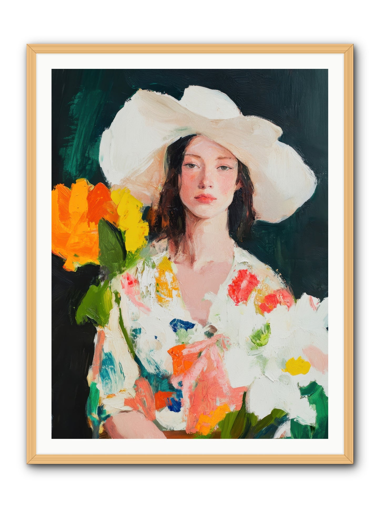 Breathless Observer -- Framed Print - Natural 36x48