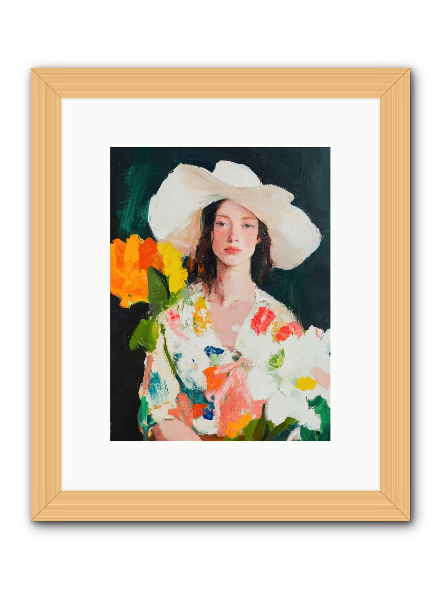 Breathless Observer -- Framed Print - Natural 9x12