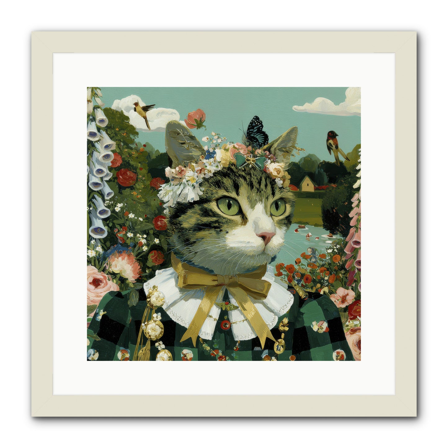 Breton Whispers -- Framed Print - White 16x16