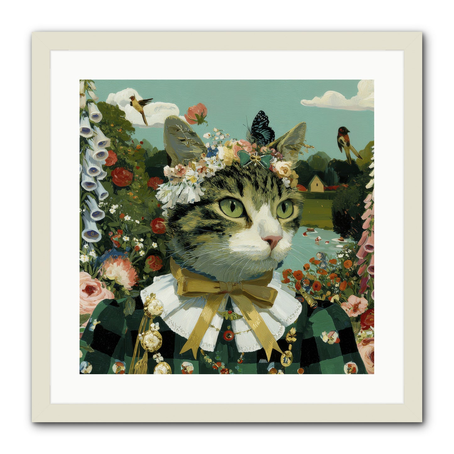 Breton Whispers -- Framed Print - White 20x20