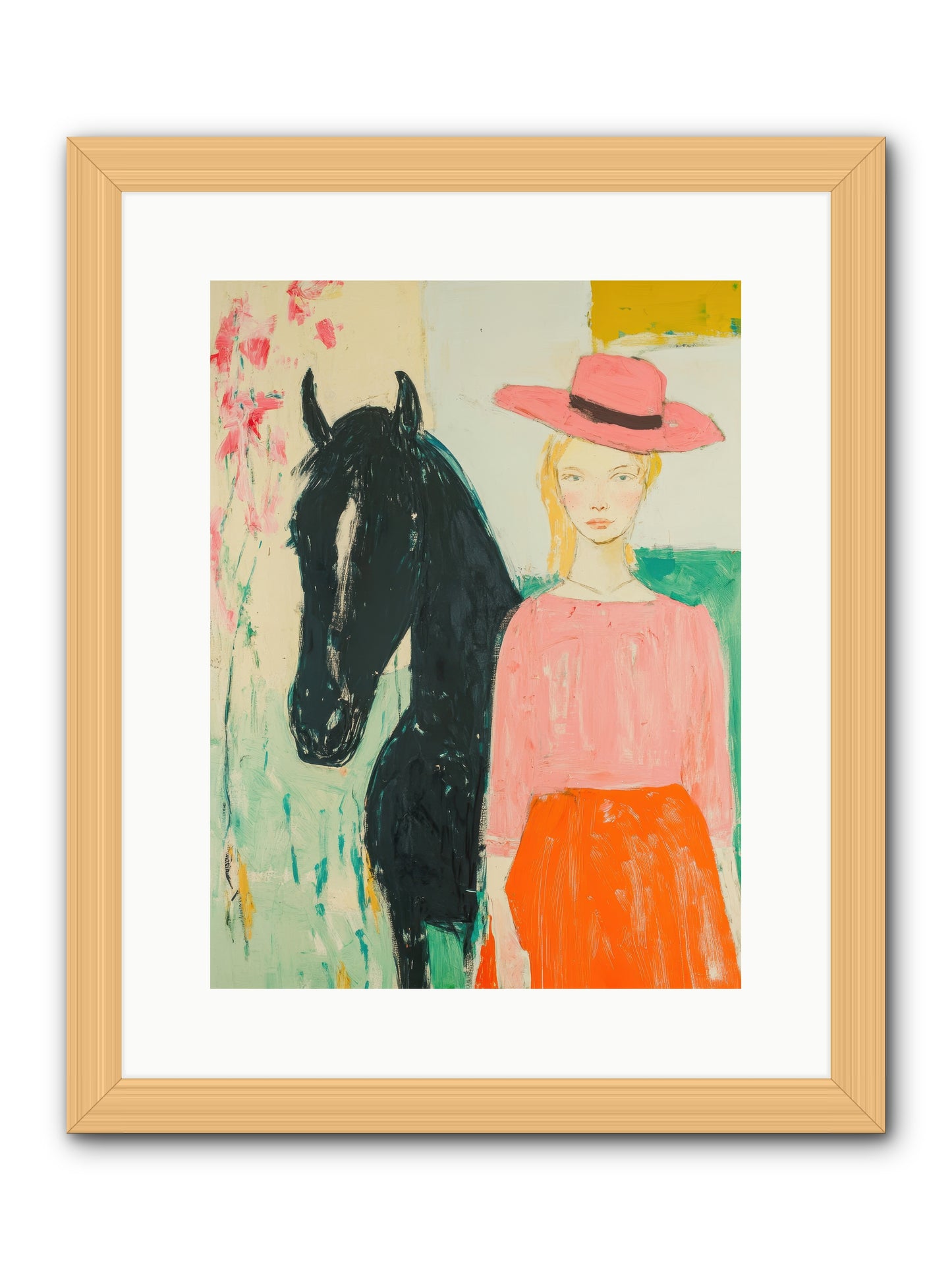 Bridle Path Confidences -- Framed Print - Natural 12x16