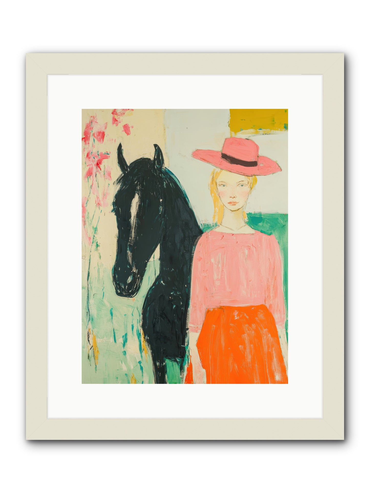 Bridle Path Confidences -- Framed Print - White 12x16