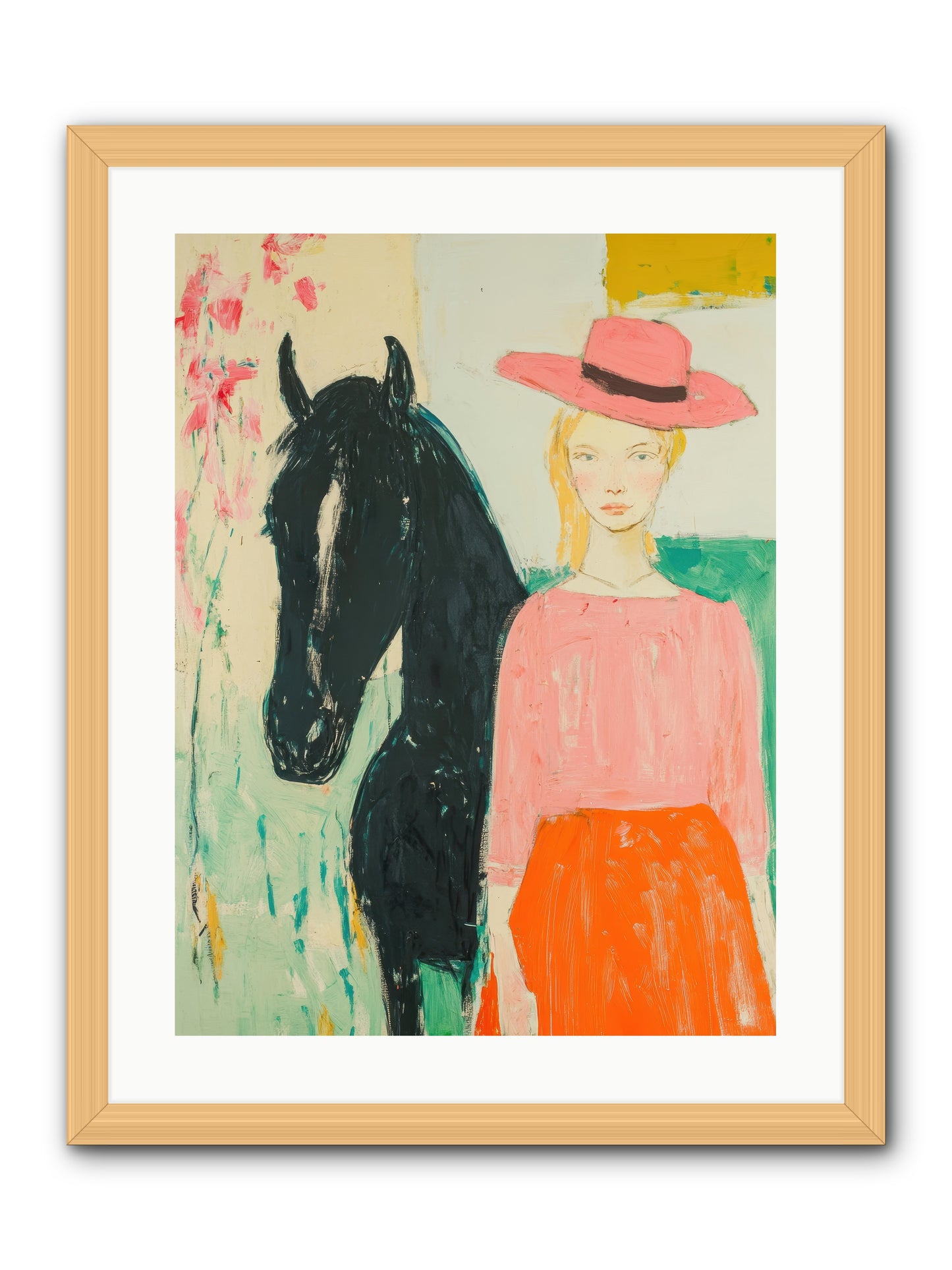 Bridle Path Confidences -- Framed Print - Natural 18x24