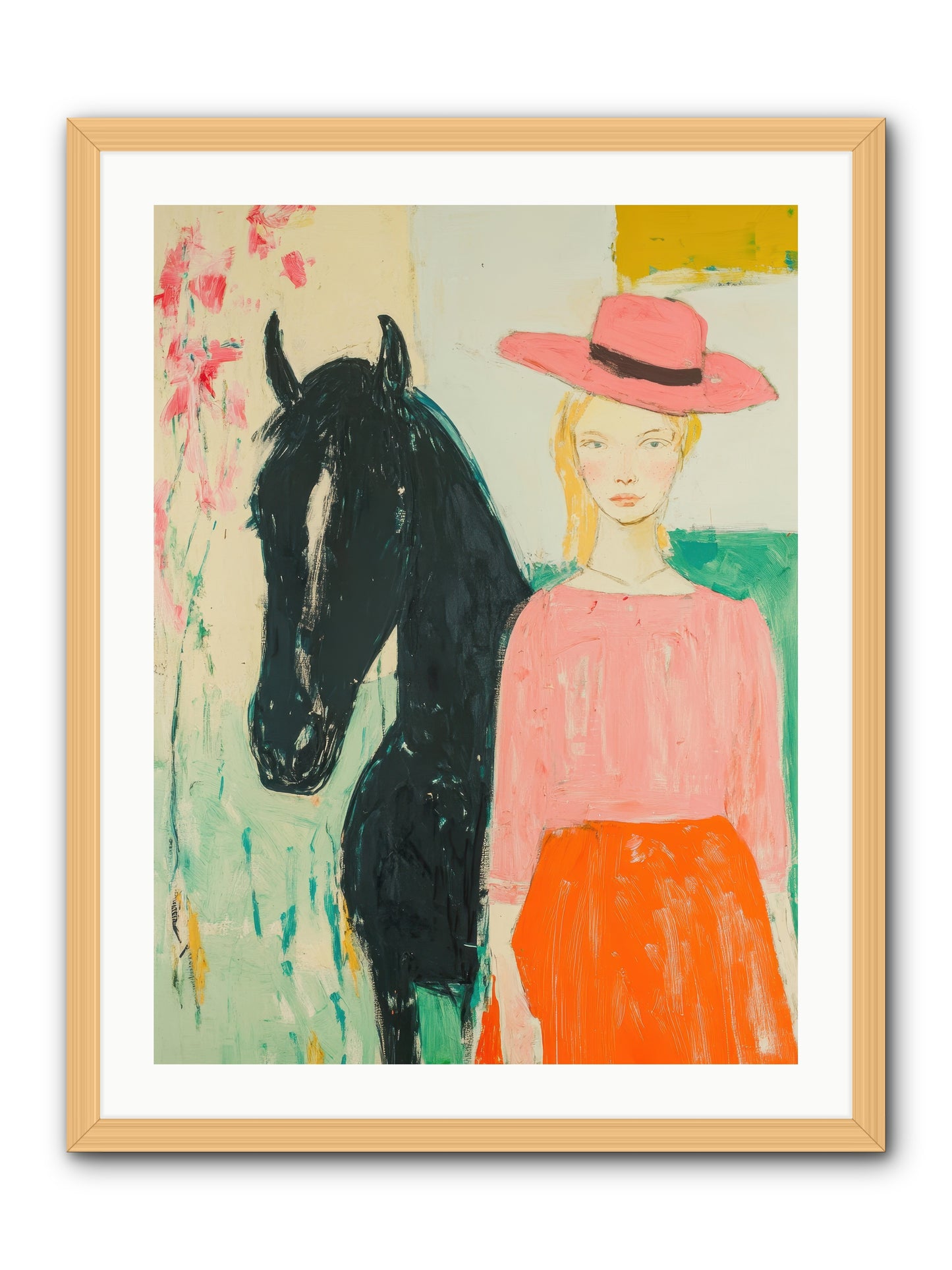 Bridle Path Confidences -- Framed Print - Natural 24x32