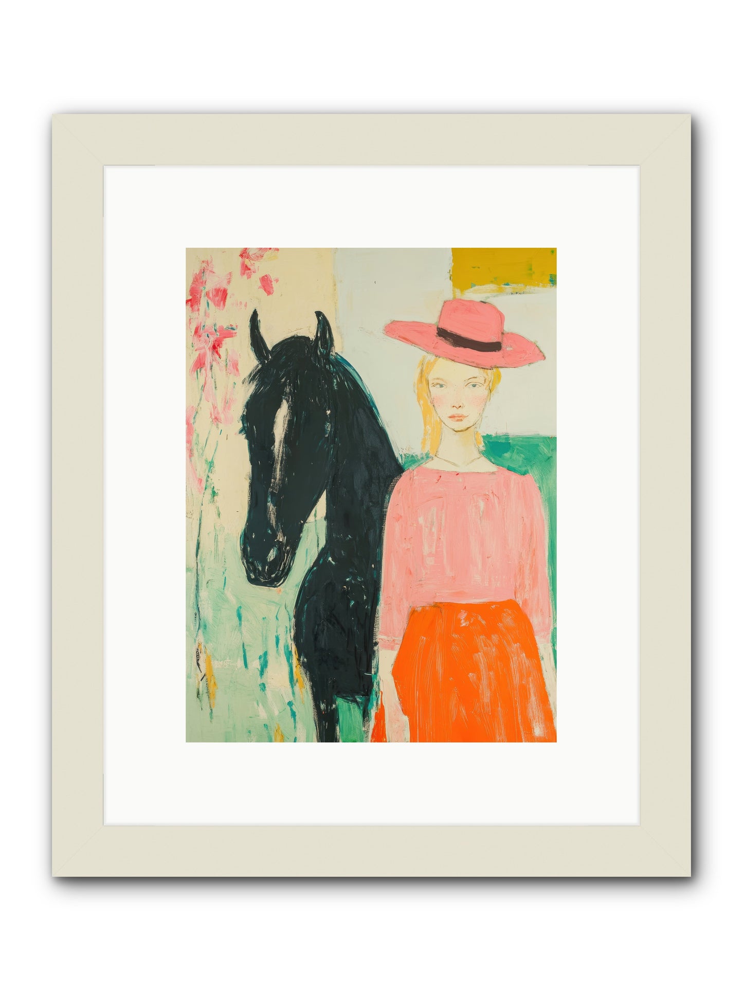 Bridle Path Confidences -- Framed Print - White 9x12