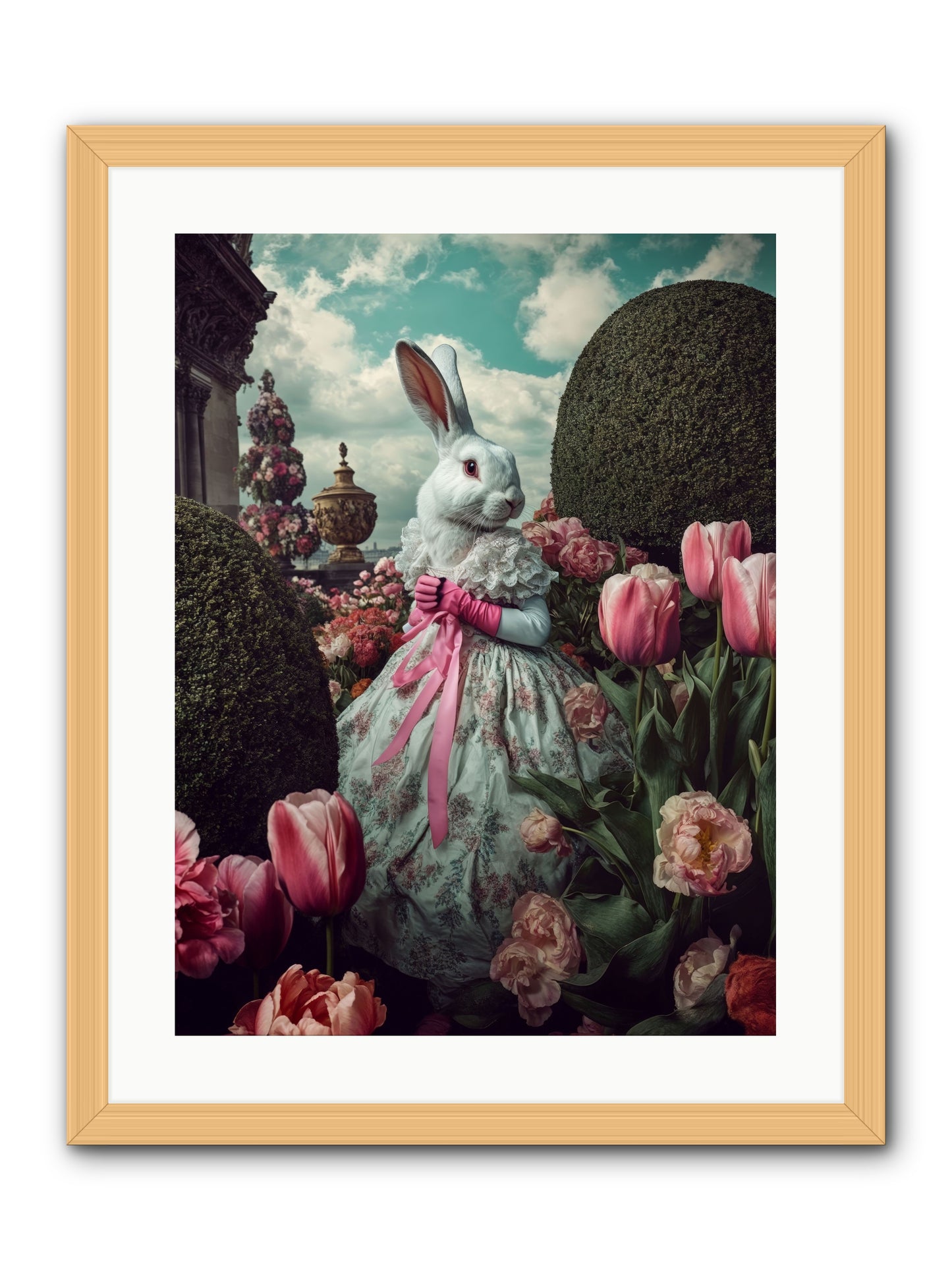 Bright Side DancingRez -- Framed Print - Natural 18x24