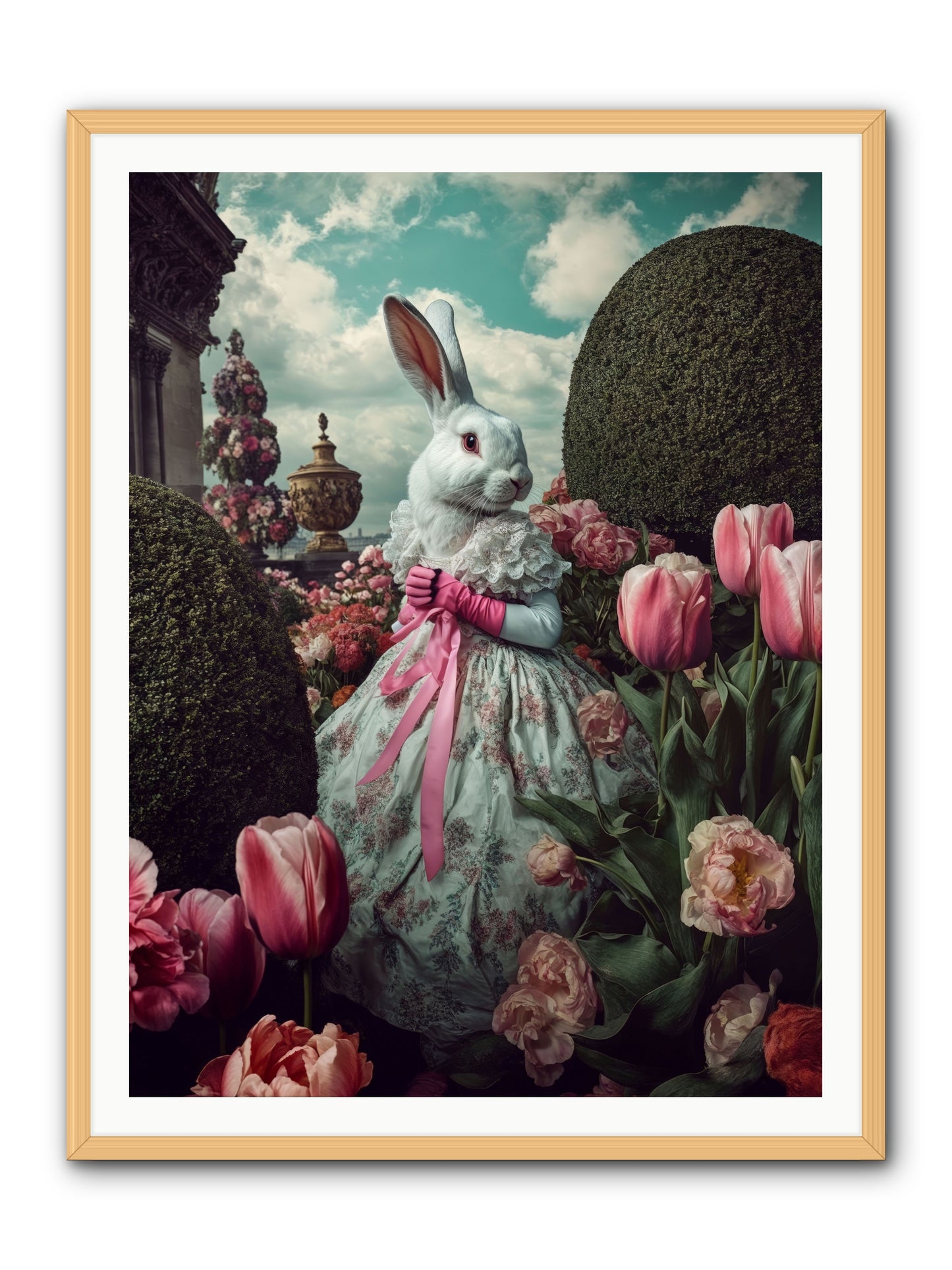 Bright Side DancingRez -- Framed Print - Natural 36x48