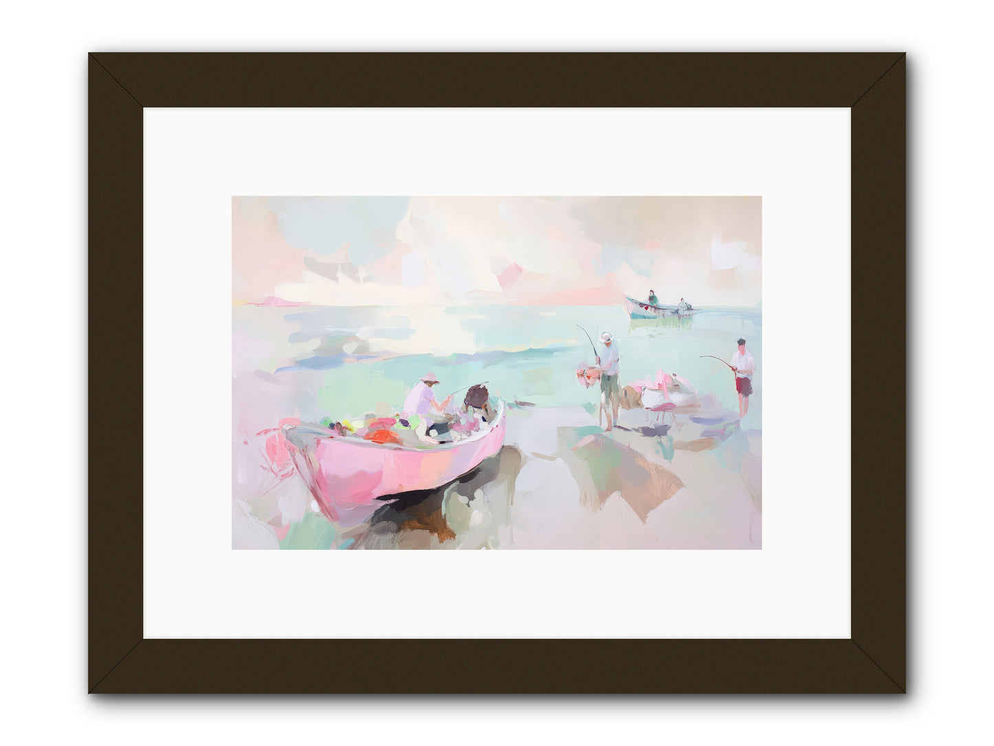 Brighton Morning -- Framed Print - Black 12x8