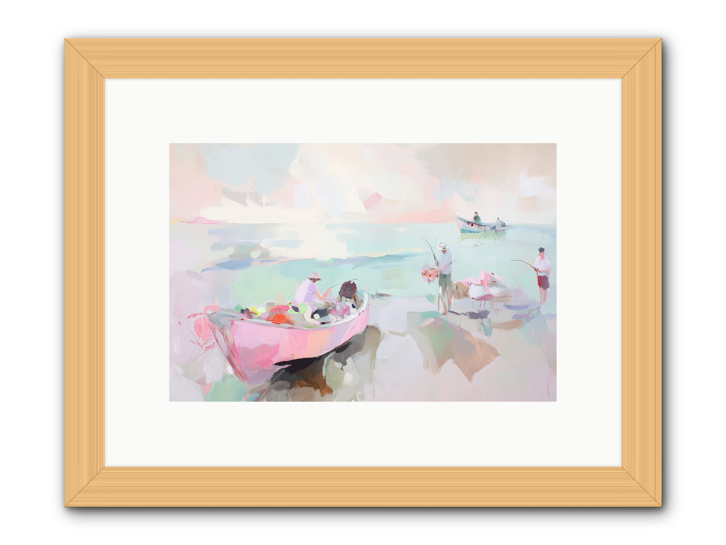 Brighton Morning -- Framed Print - Natural 12x8