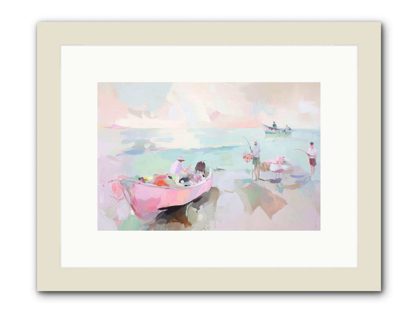 Brighton Morning -- Framed Print - White 12x8