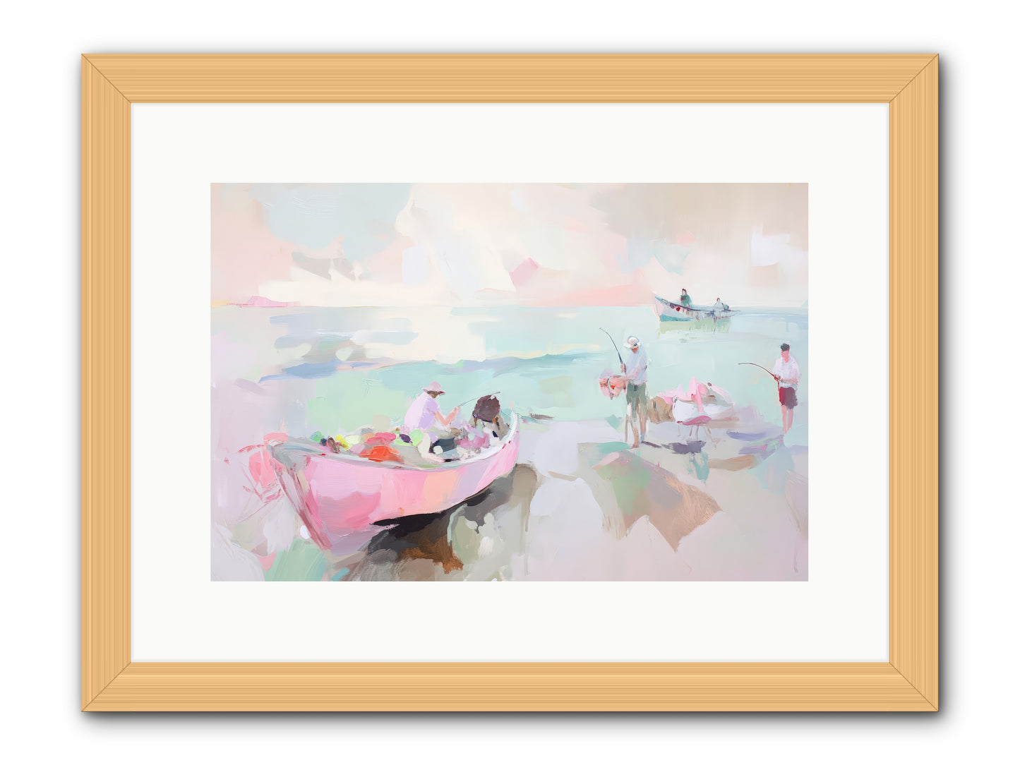 Brighton Morning -- Framed Print - Natural 15x10