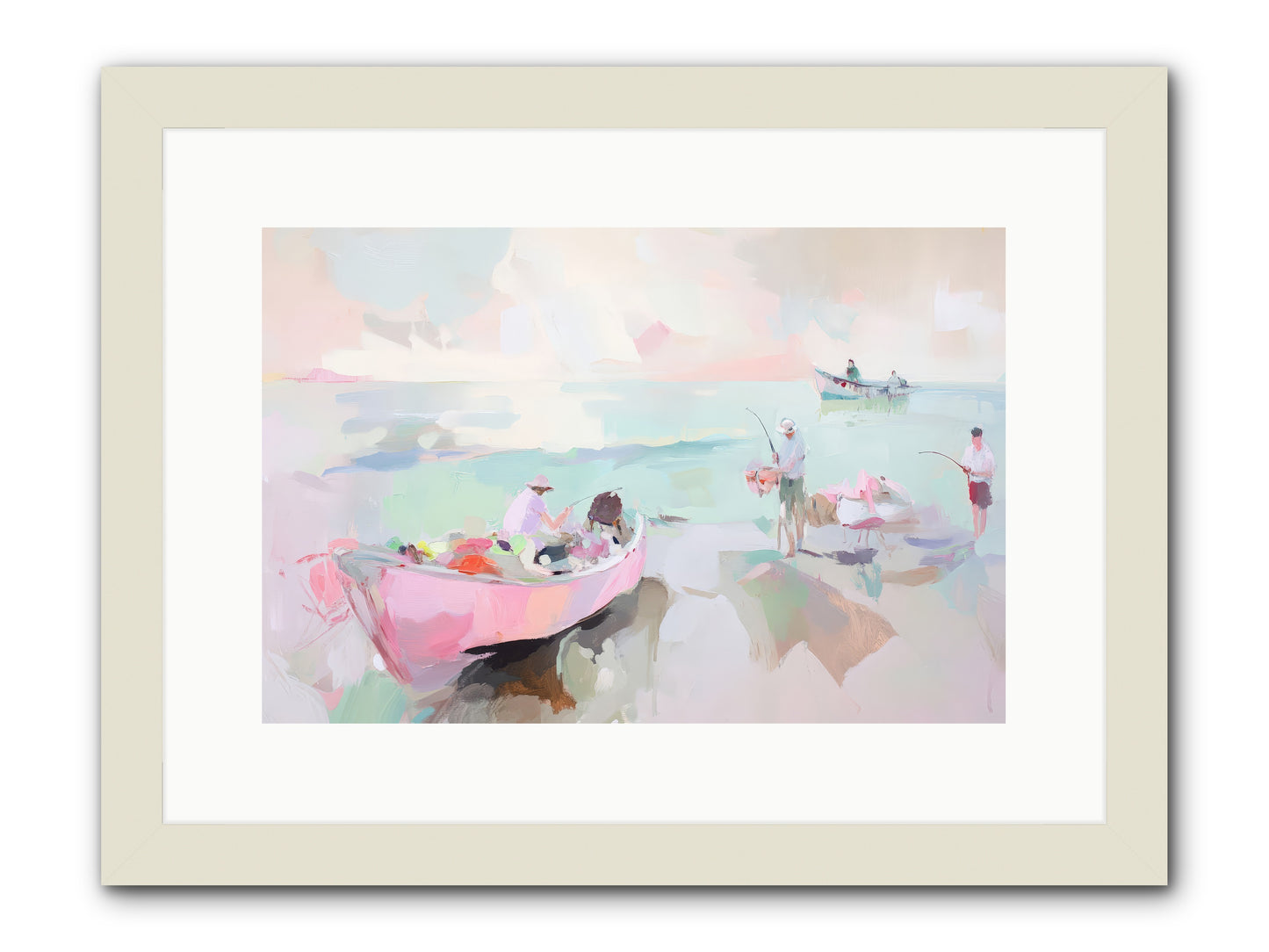 Brighton Morning -- Framed Print - White 15x10