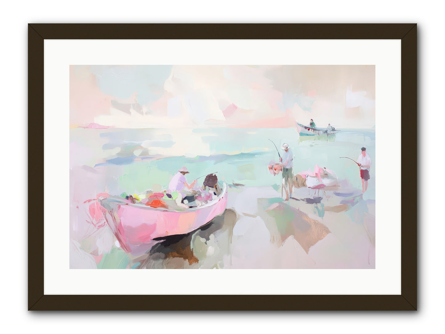 Brighton Morning -- Framed Print - Black 24x16