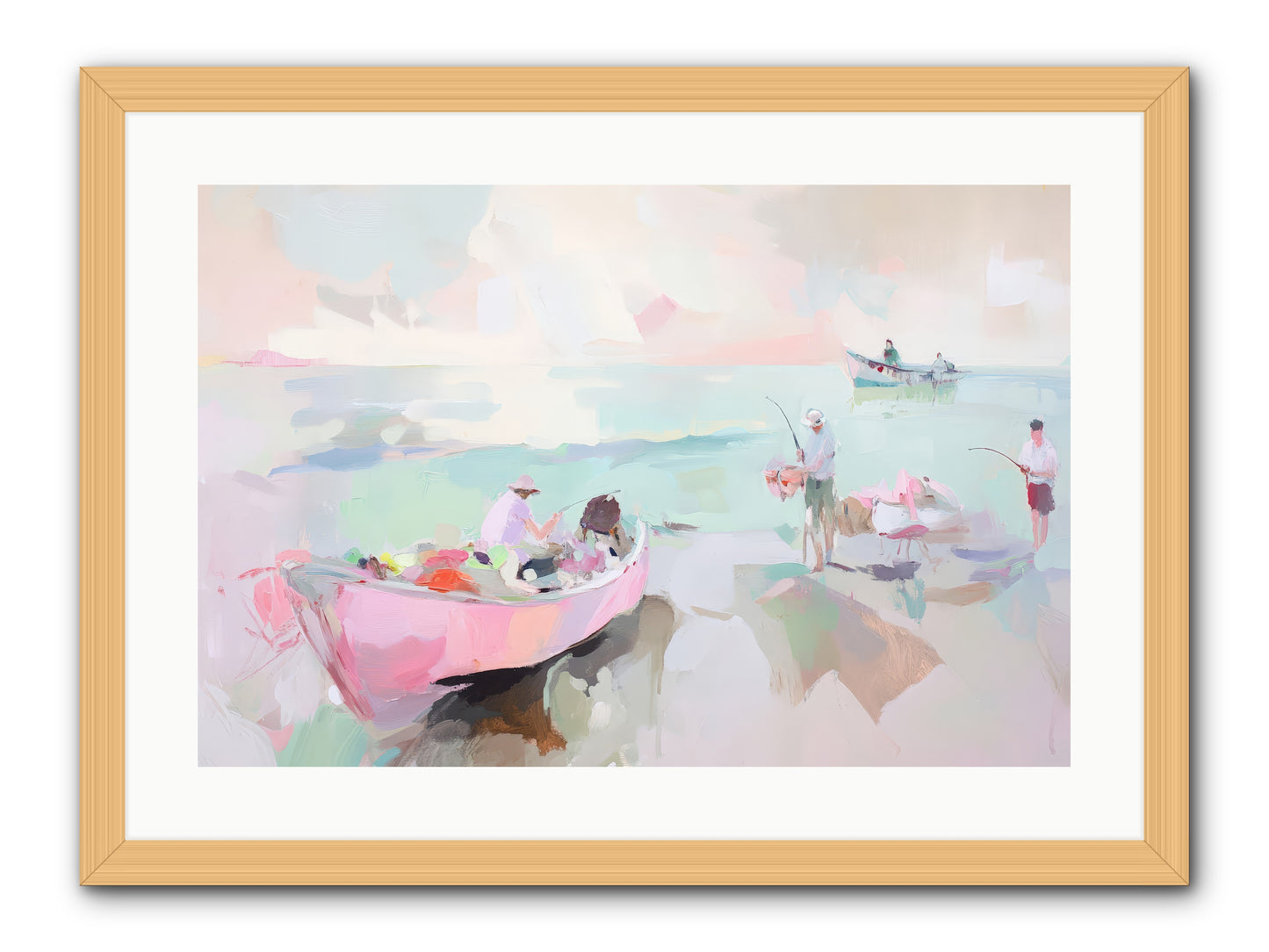 Brighton Morning -- Framed Print - Natural 24x16