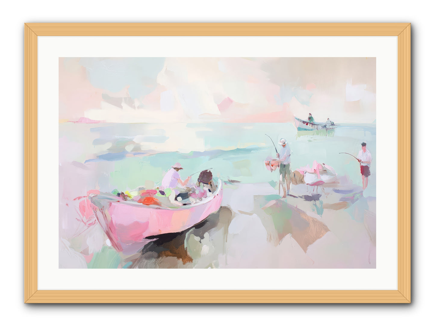 Brighton Morning -- Framed Print - Natural 30x20
