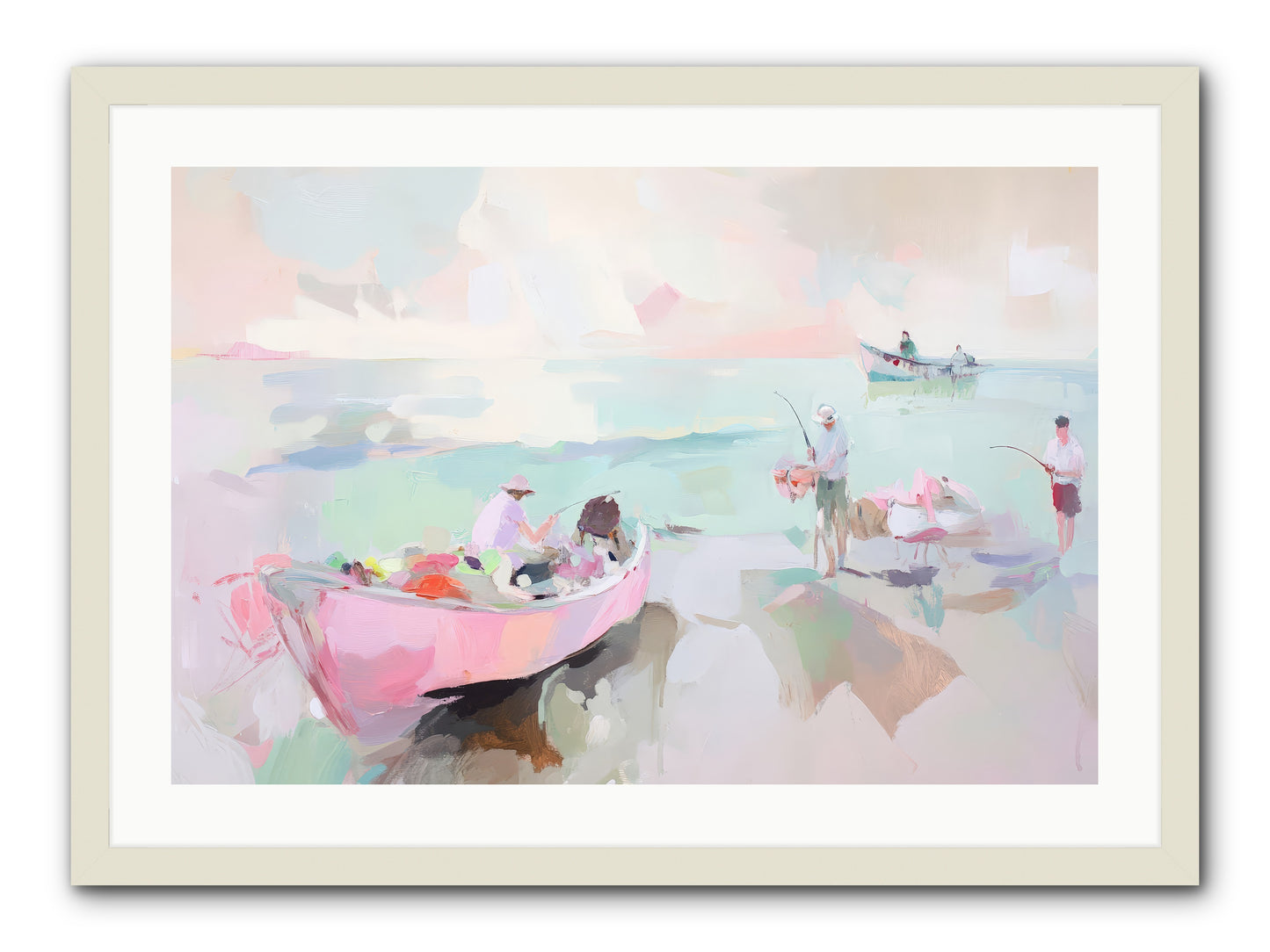 Brighton Morning -- Framed Print - White 30x20