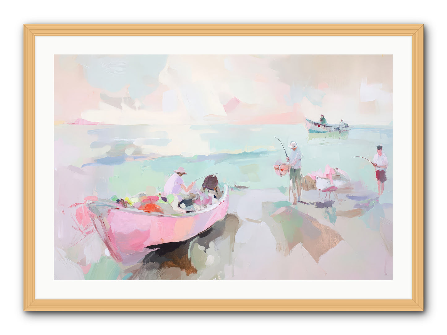 Brighton Morning -- Framed Print - Natural 36x24