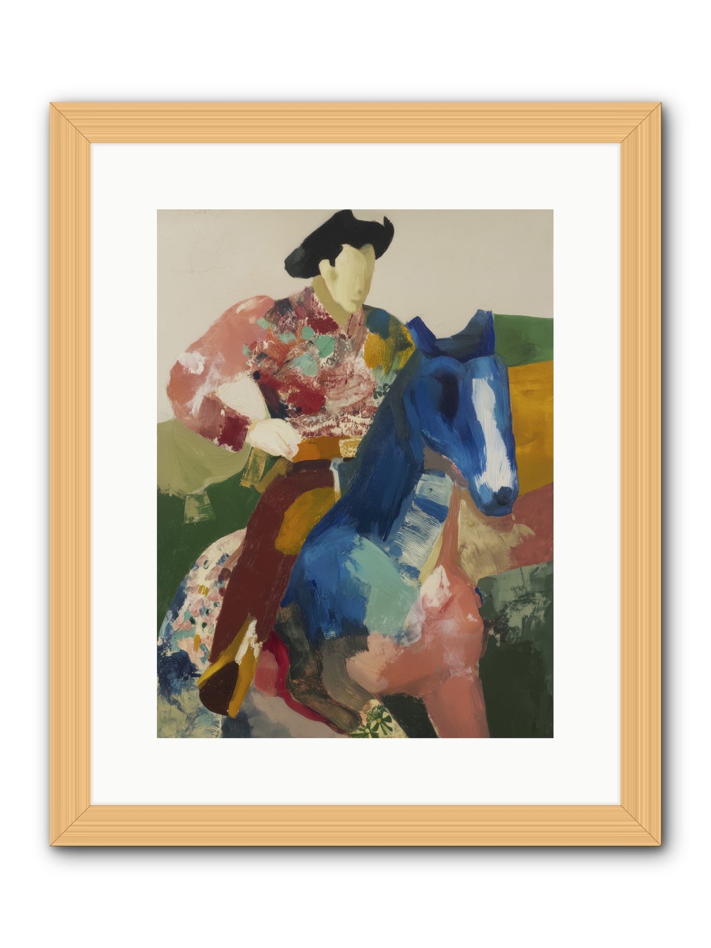 Brindle -- Framed Print - Natural 12x16