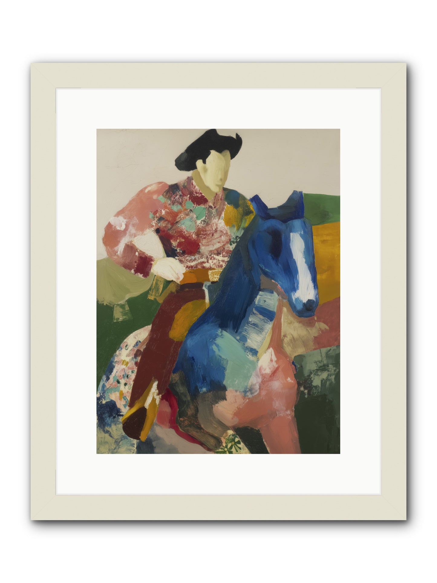 Brindle -- Framed Print - White 12x16