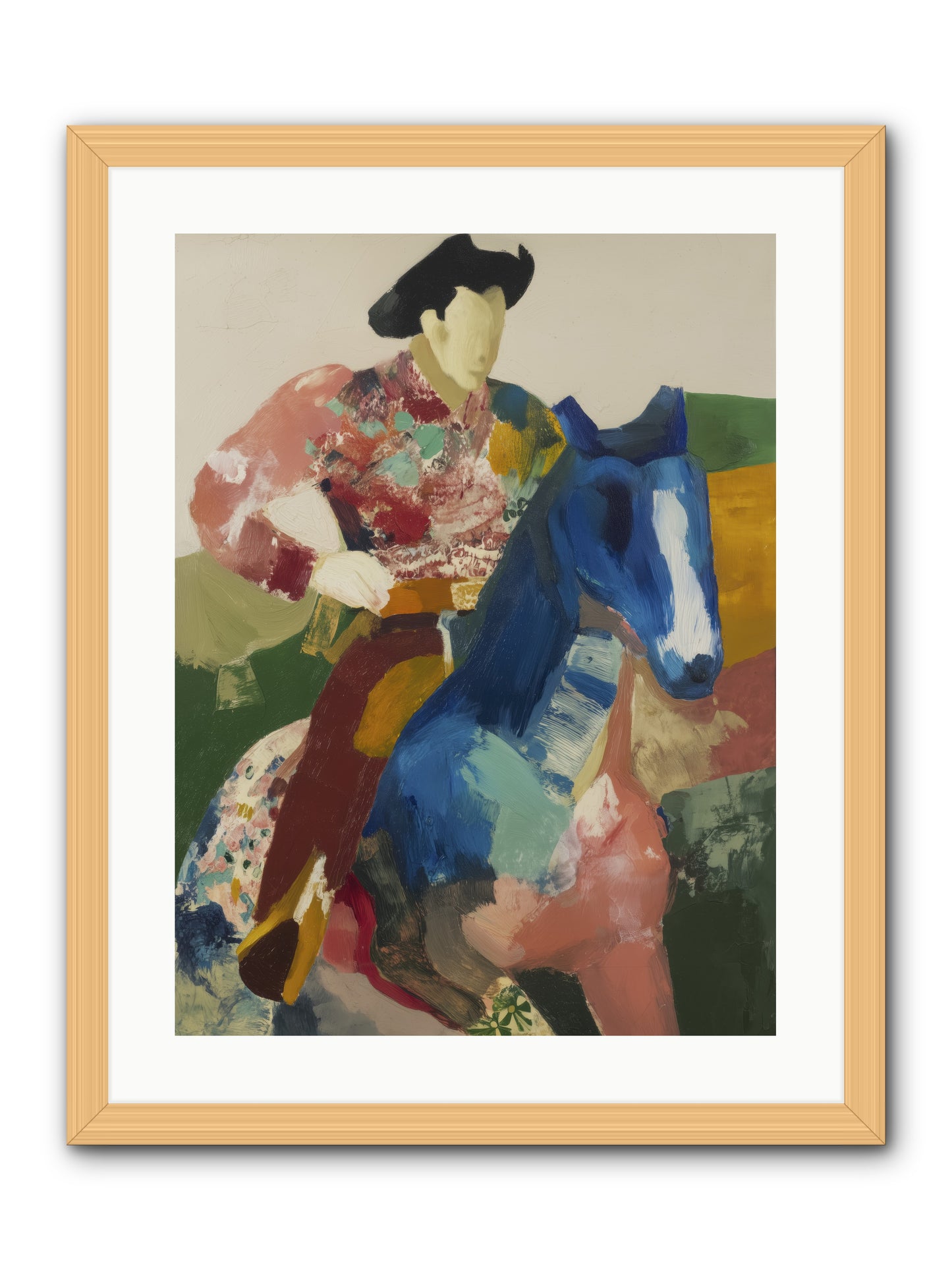 Brindle -- Framed Print - Natural 18x24