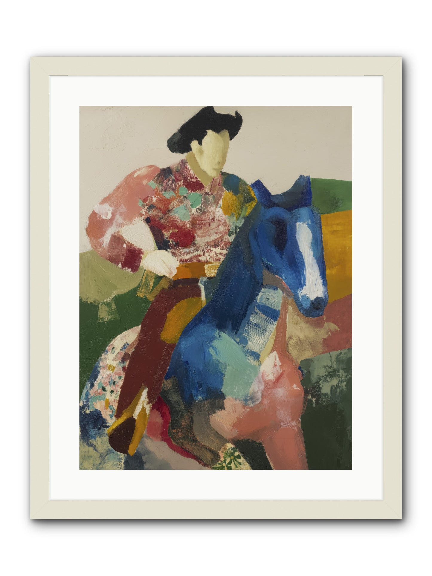 Brindle -- Framed Print - White 18x24