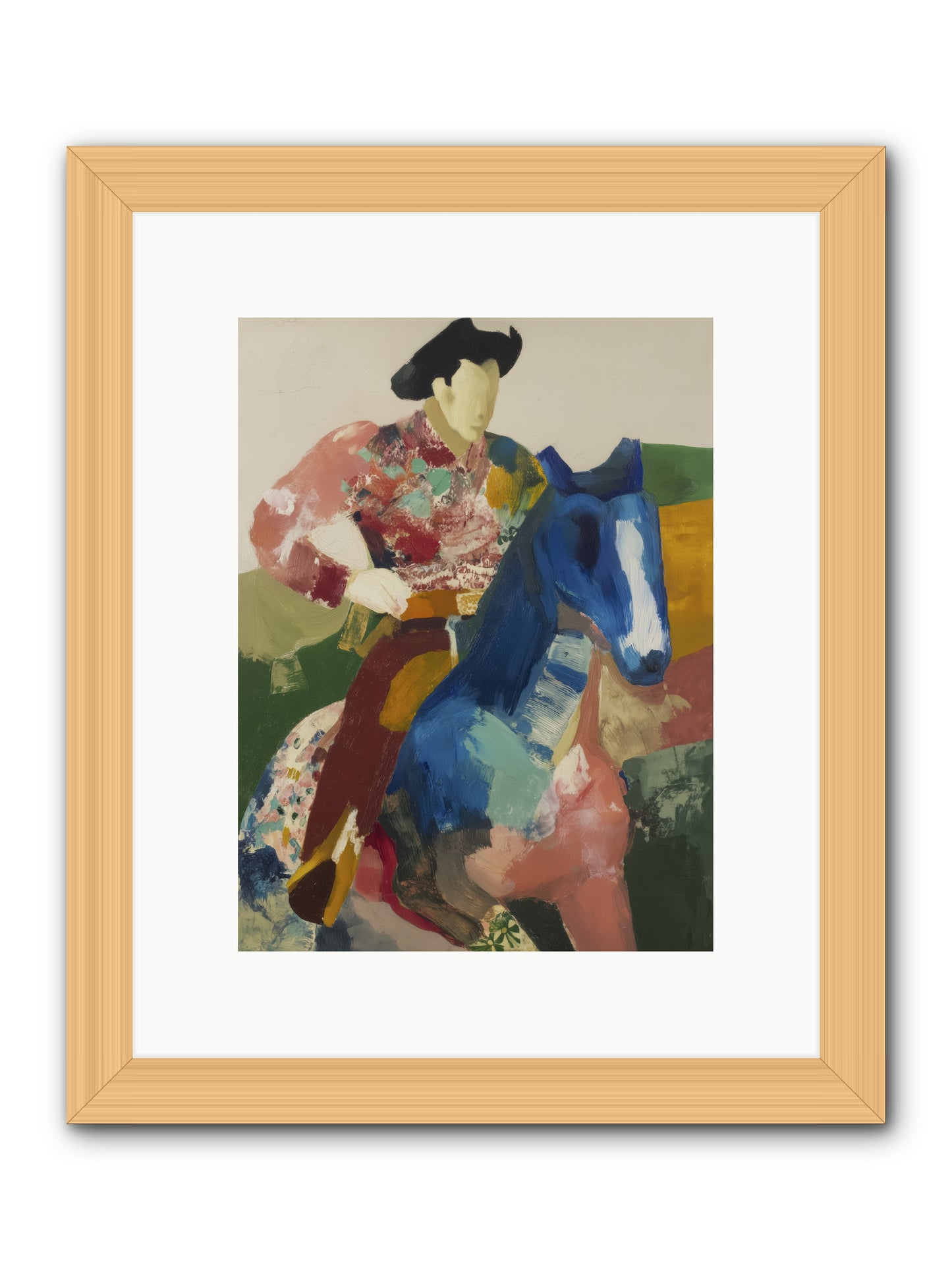 Brindle -- Framed Print - Natural 9x12