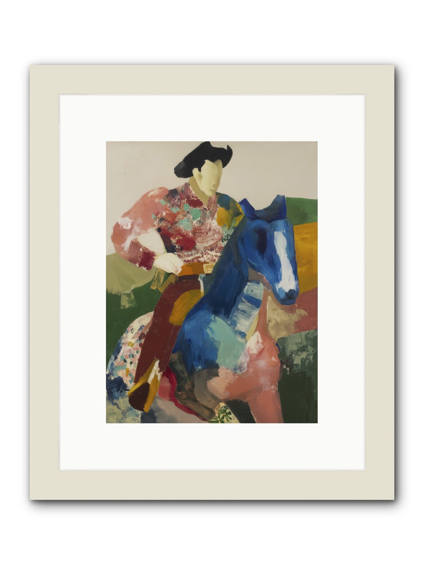 Brindle -- Framed Print - White 9x12