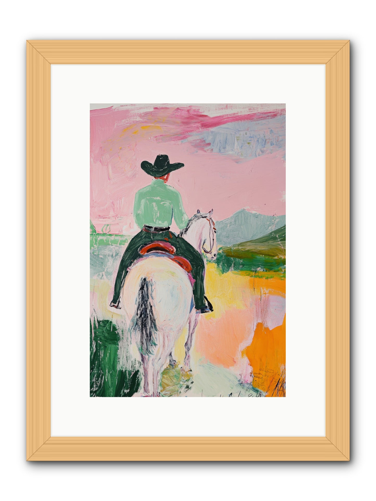 Broken Arrow Path -- Framed Print - Natural 10x15
