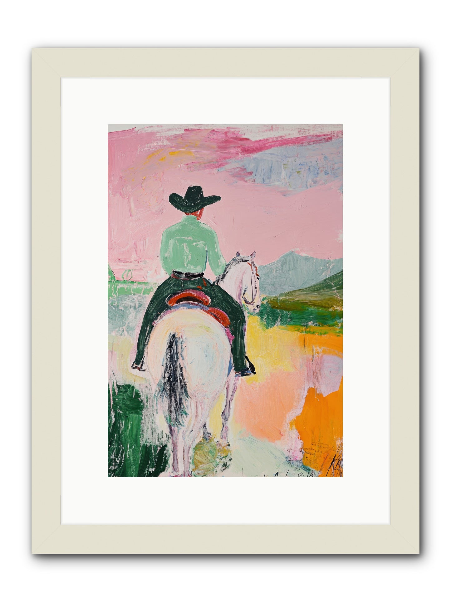 Broken Arrow Path -- Framed Print - White 10x15